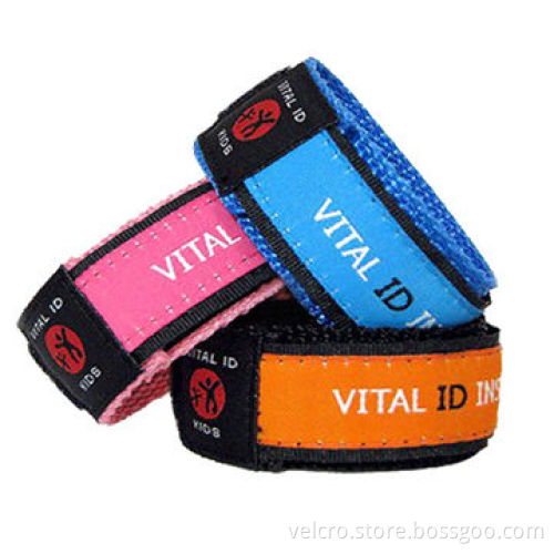 Nylon Hook and Loop Customized Wristbands with Washable, Available in Various Colors